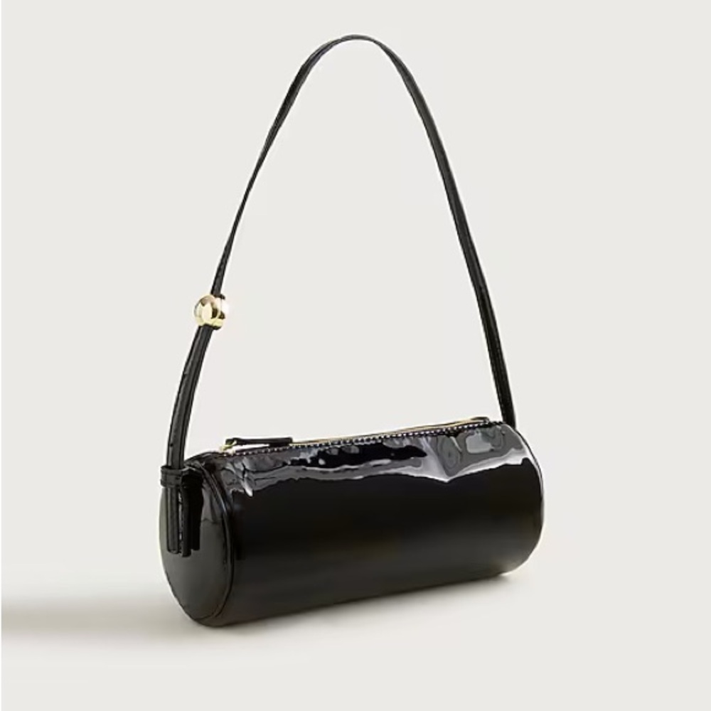 *NWT J.Crew Bordeaux Bag in Black Patent Leather